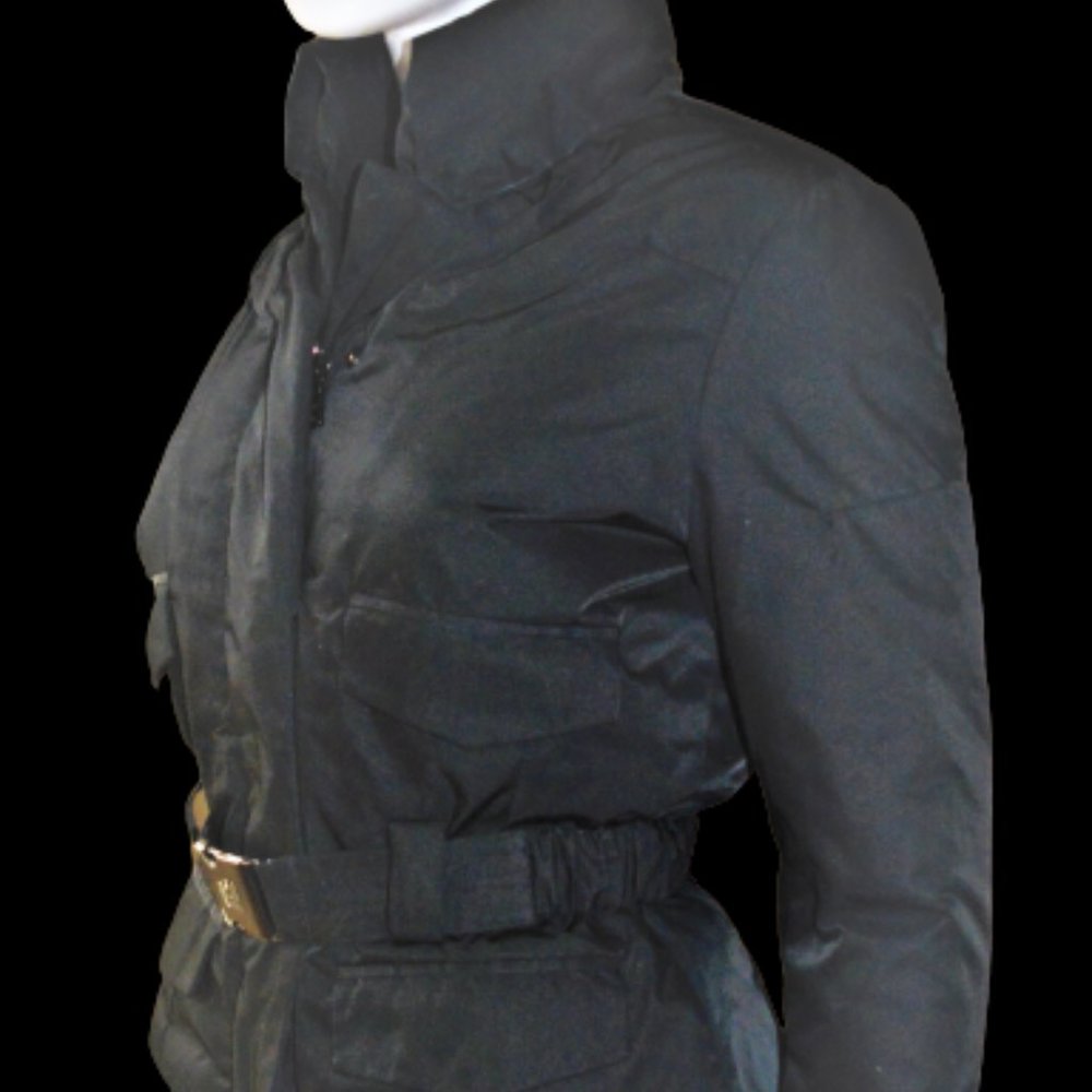 ADD Down military-style puffer jacket with belt - Picture 3 of 8